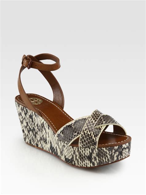 tory burch snakeskin sandals.